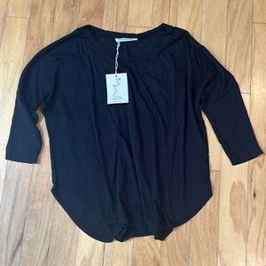Groceries Apparel NWT Oversized Black Organic T Shirt Top Small Organic USA made